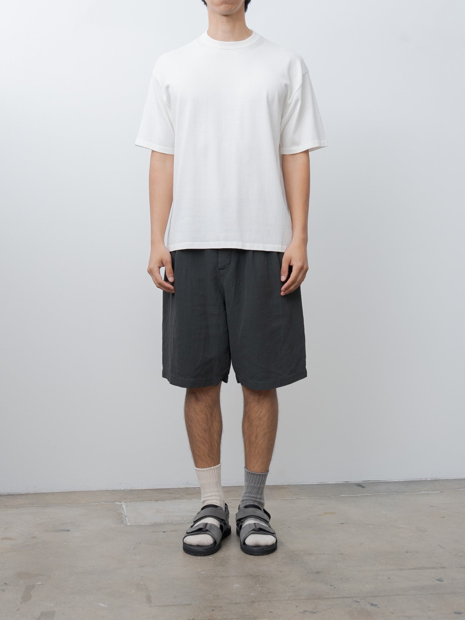 Fresca Knit Half Sleeve Crewneck Sweater - White - 3