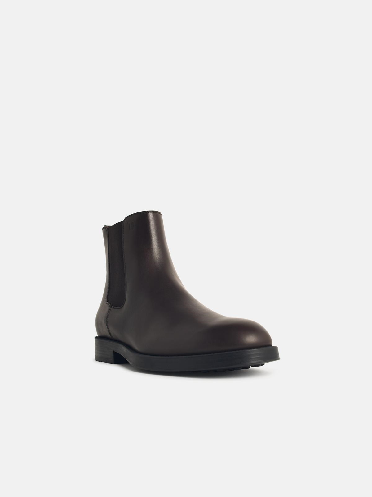 'EL. FORMALE' BROWN LEATHER ANKLE BOOTS - 2