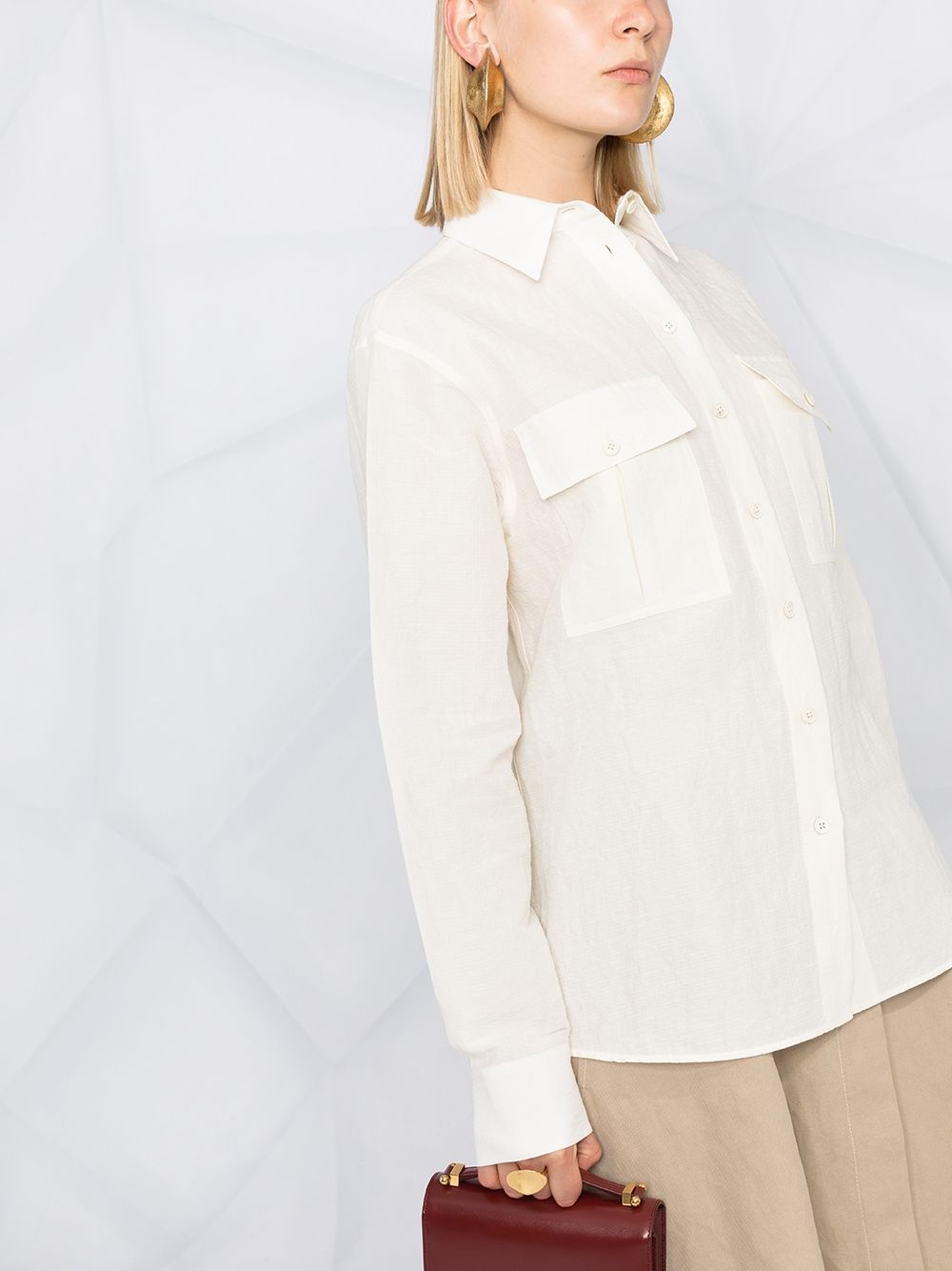 oversize patch pocket shirt - 3