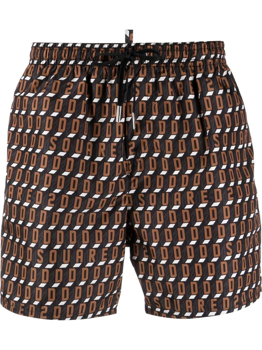 geometric-print swimming shorts - 1