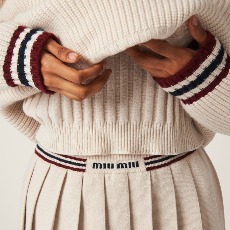 Cashmere knit polo shirt 6