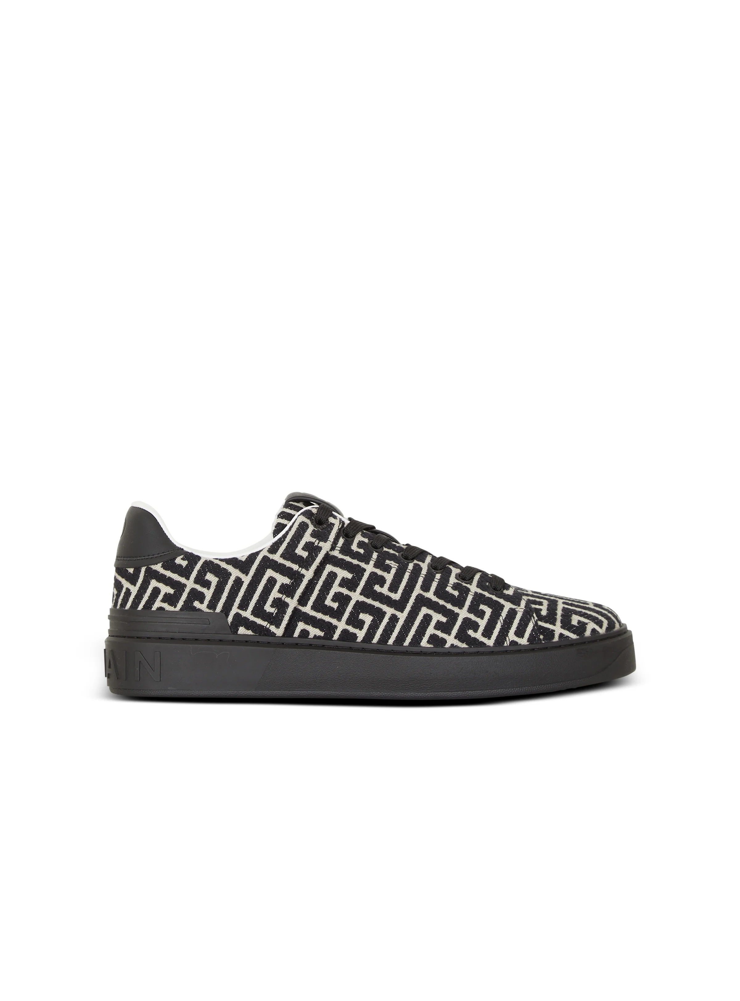 Monogram jacquard B-Court trainers - 1