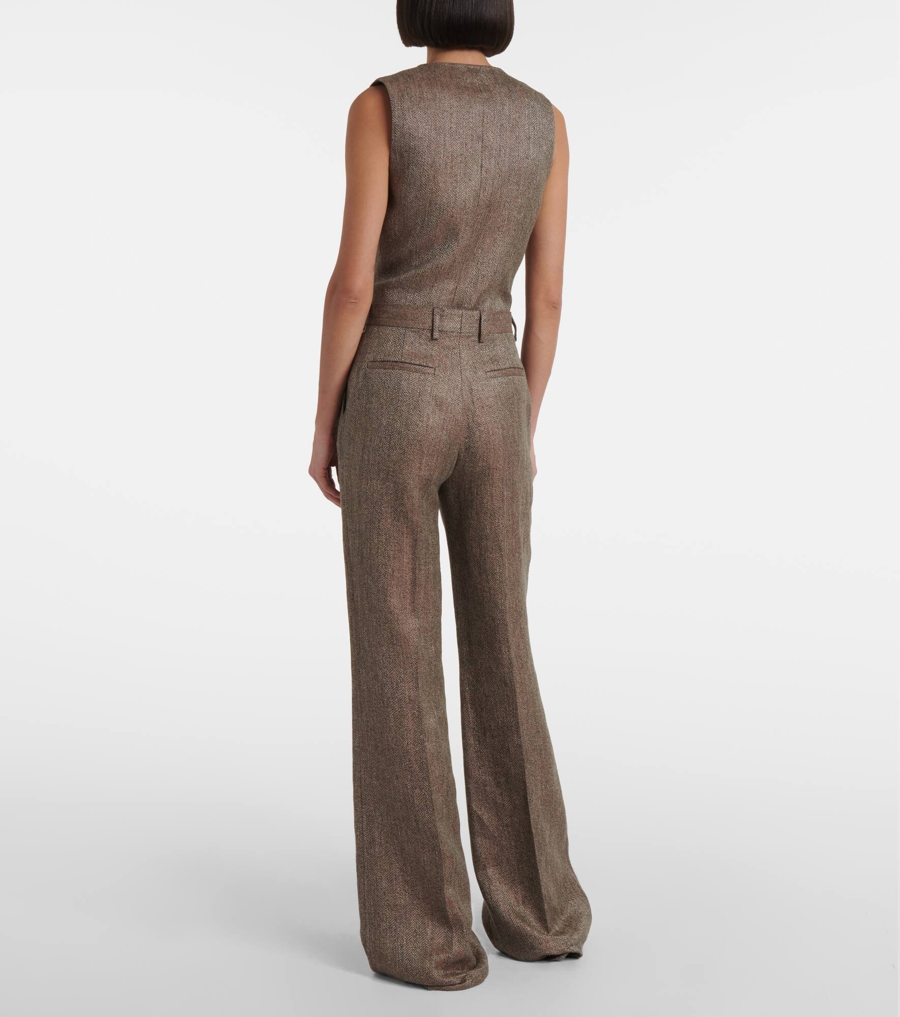 Korbin linen wide-leg pants - 3