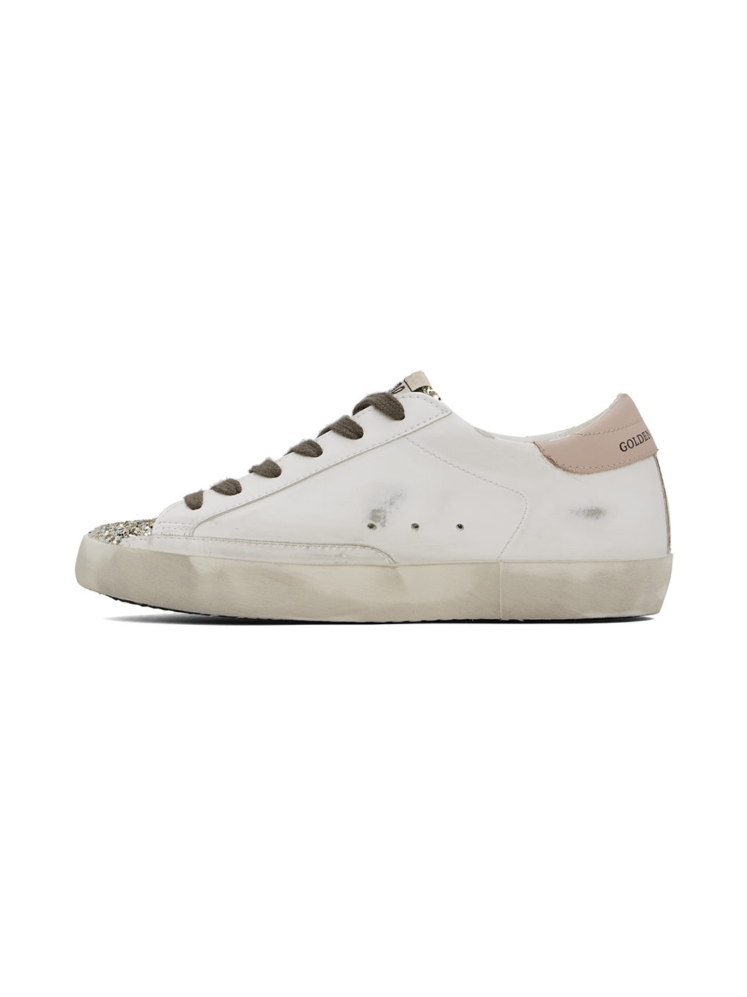 White & Pink Super-Star Classic Sneakers - 3