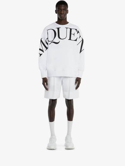 Alexander McQueen Logo Sweatshirt in White/black outlook