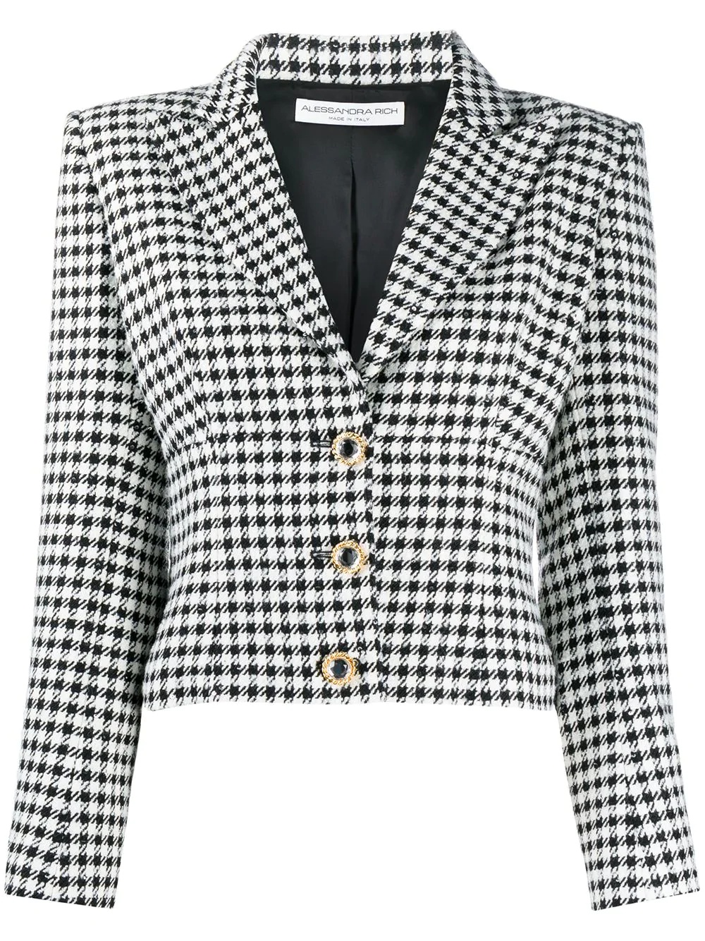 fitted houndstooth pattern jacket - 1