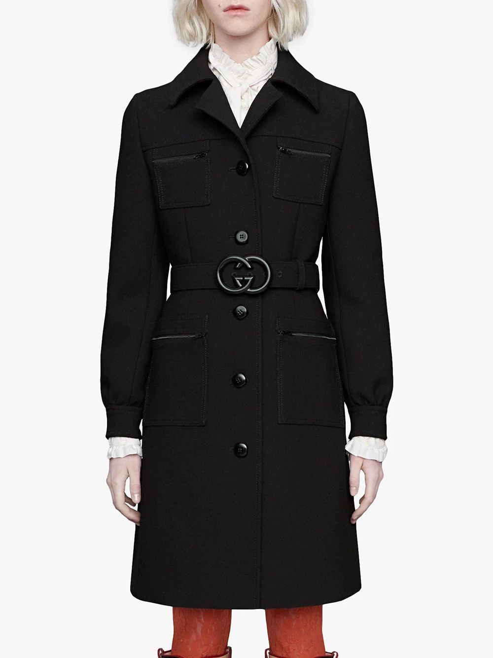 GG belt coat - 3