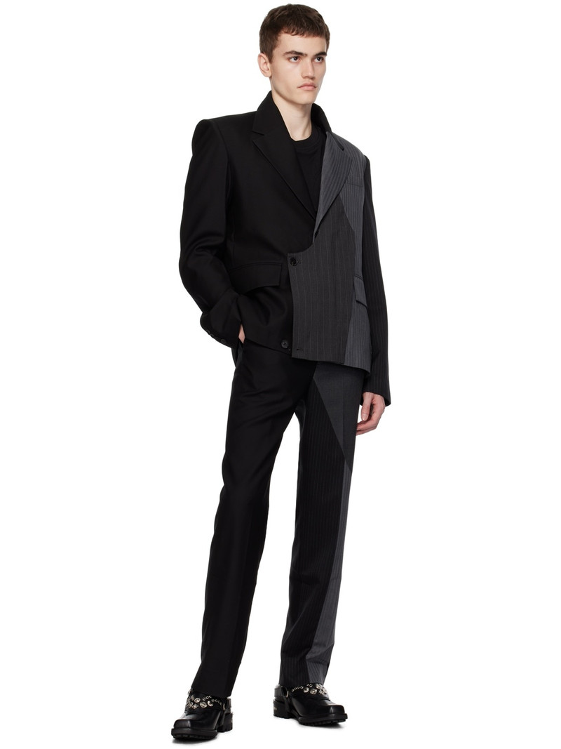 FENG CHEN WANG Black Paneled Trousers outlook