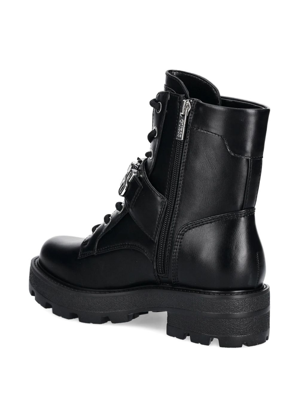lace-up biker boots - 4