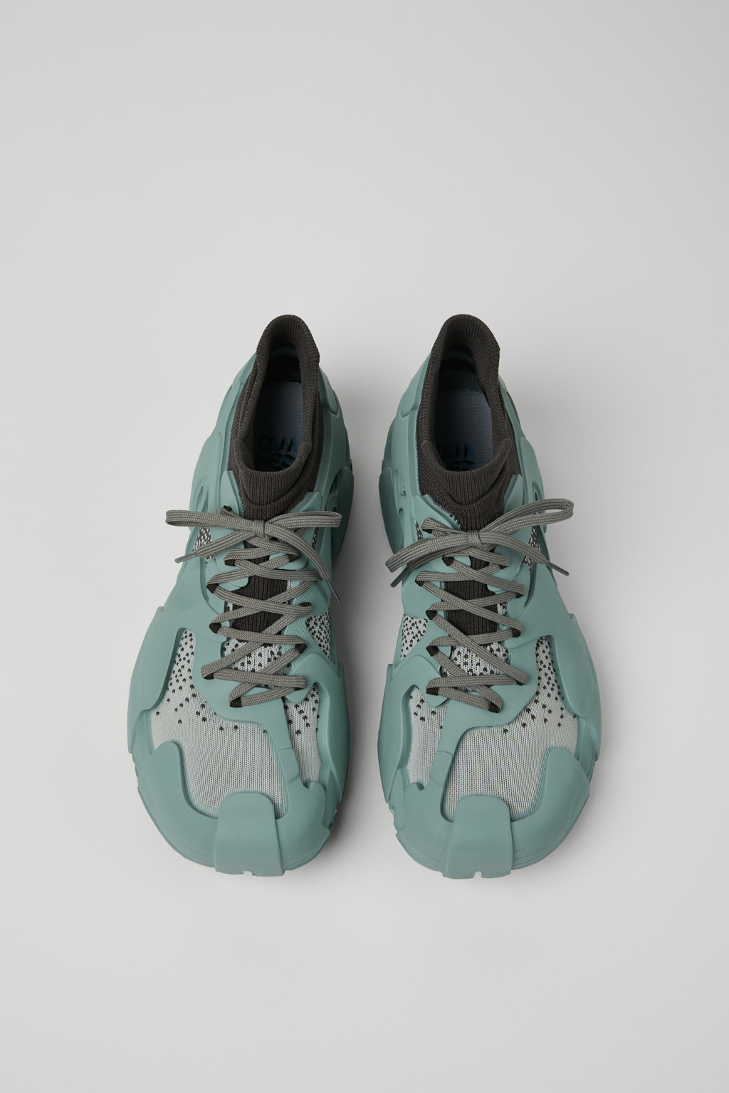 Ice Blue-Gray Caged Sneakers - 4