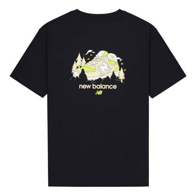 New Balance New Balance Shoe Graphic T-Shirt 'Black' AMT41362-BK outlook