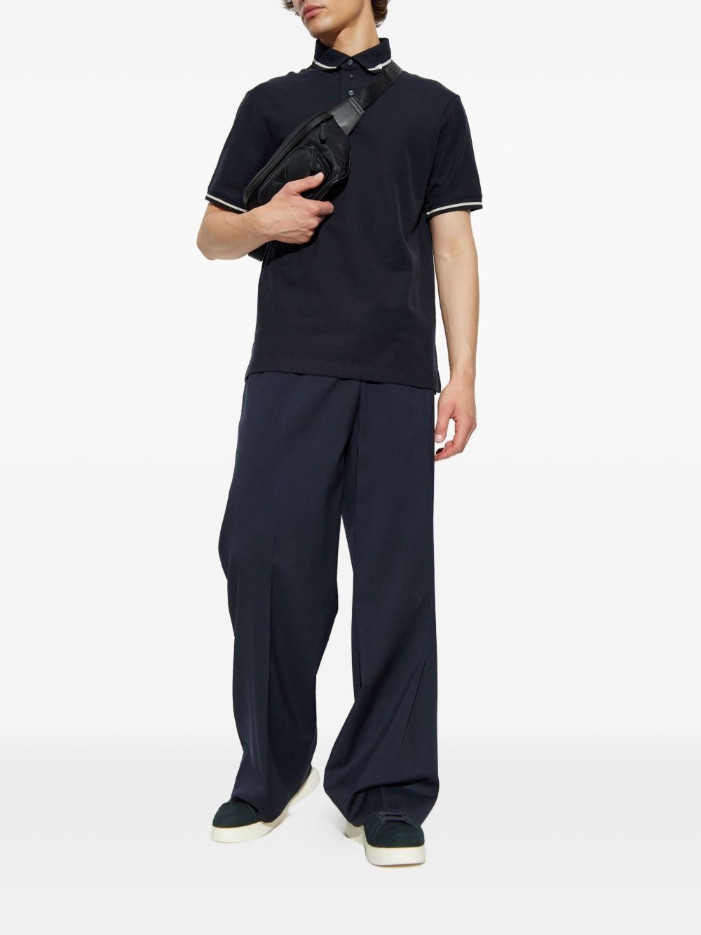 contrast-trim polo shirt - 2