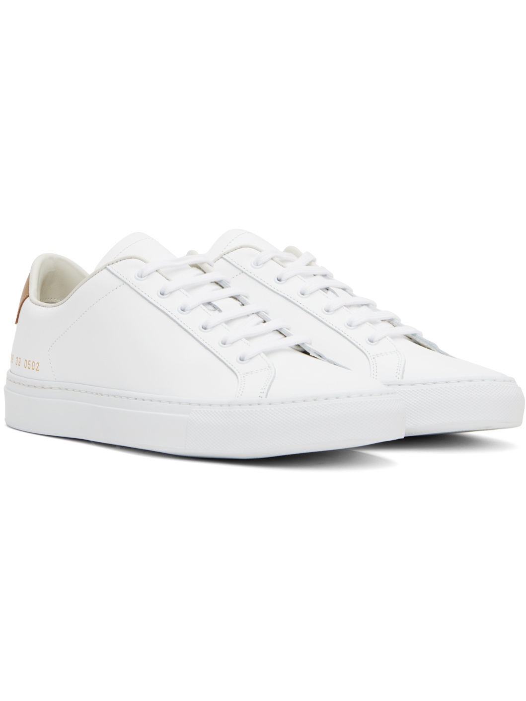 White Retro Classic Sneakers - 4