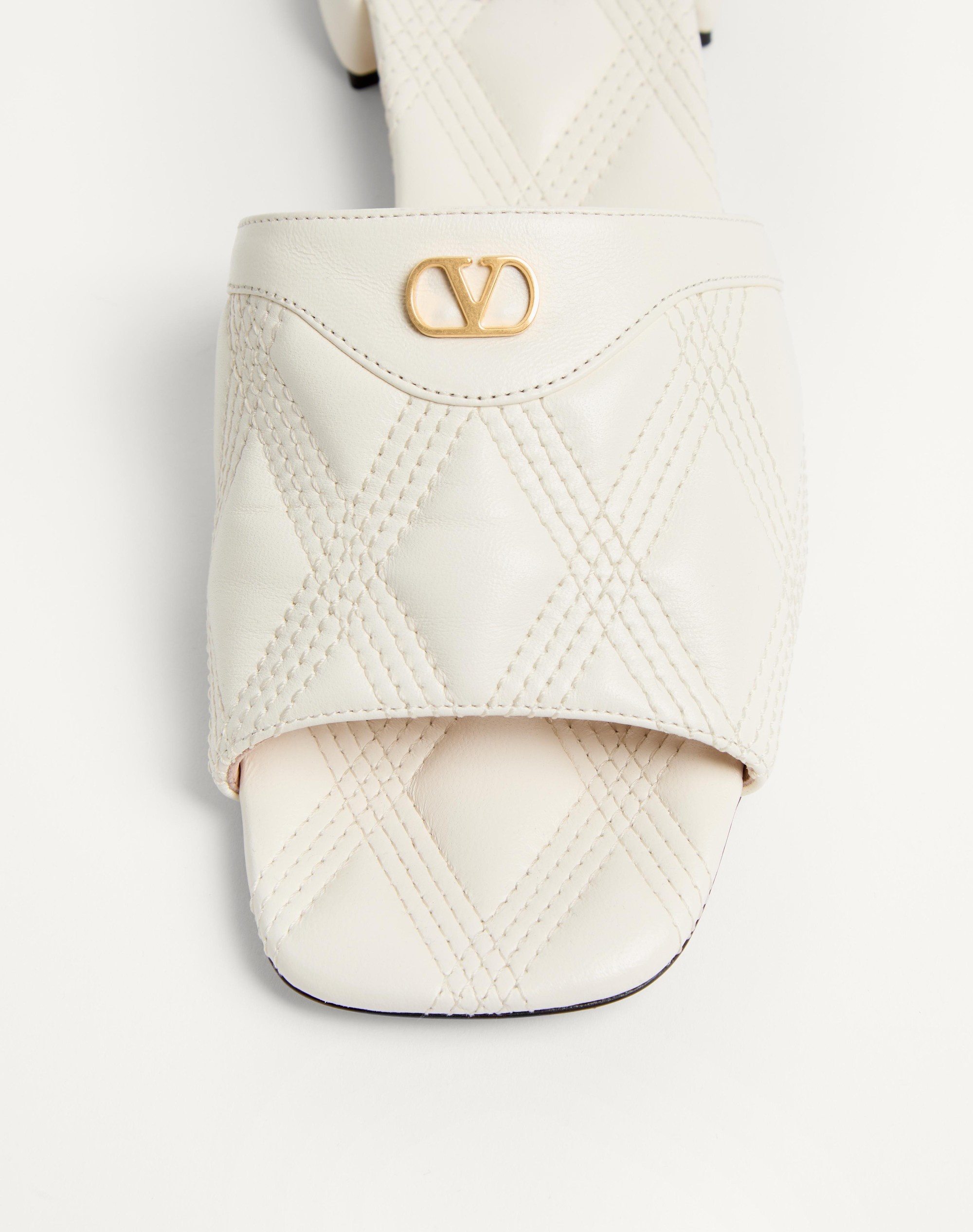 QUILTIE 67 QUILTED NAPPA LEATHER SLIDE SANDAL 20MM - 6