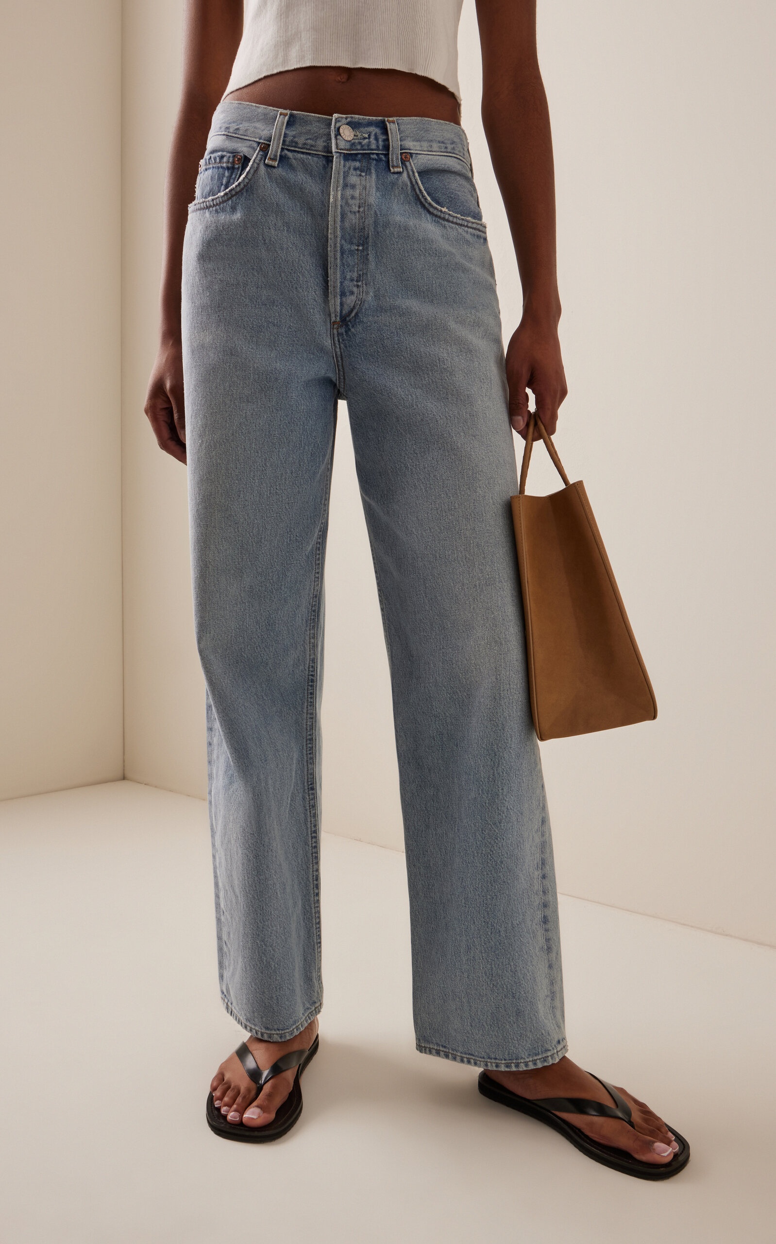 Henson Rigid Low-Rise Wide-Leg Jeans light wash - 3