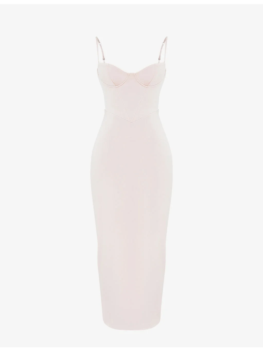 Stefania fitted satin maxi dress - 1