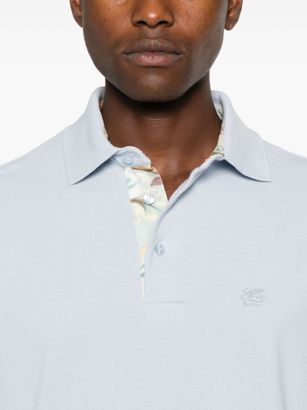 Pegaso-embroidered cotton polo shirt - 5