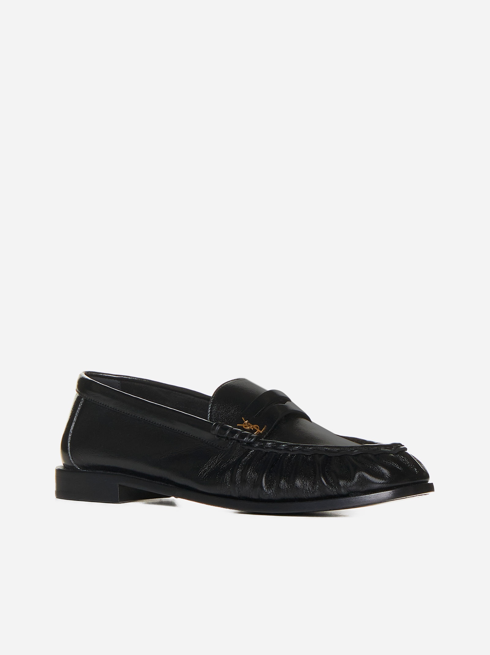 YSL logo leather loafers - 2