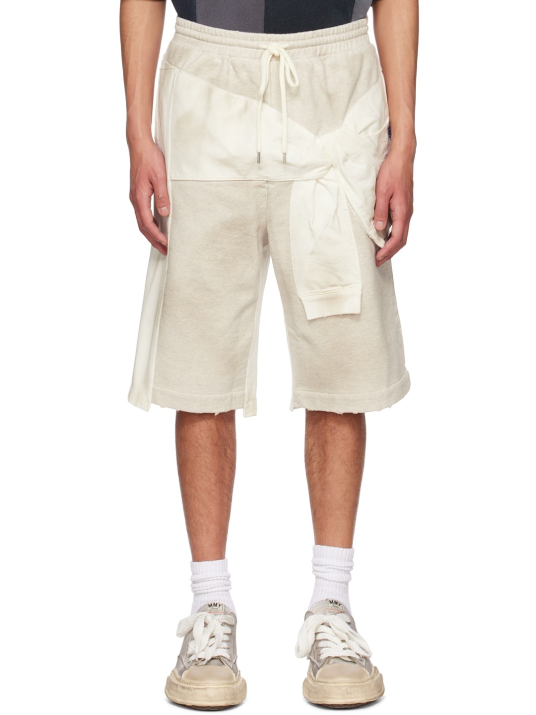 Off-White Paneled Shorts - 1