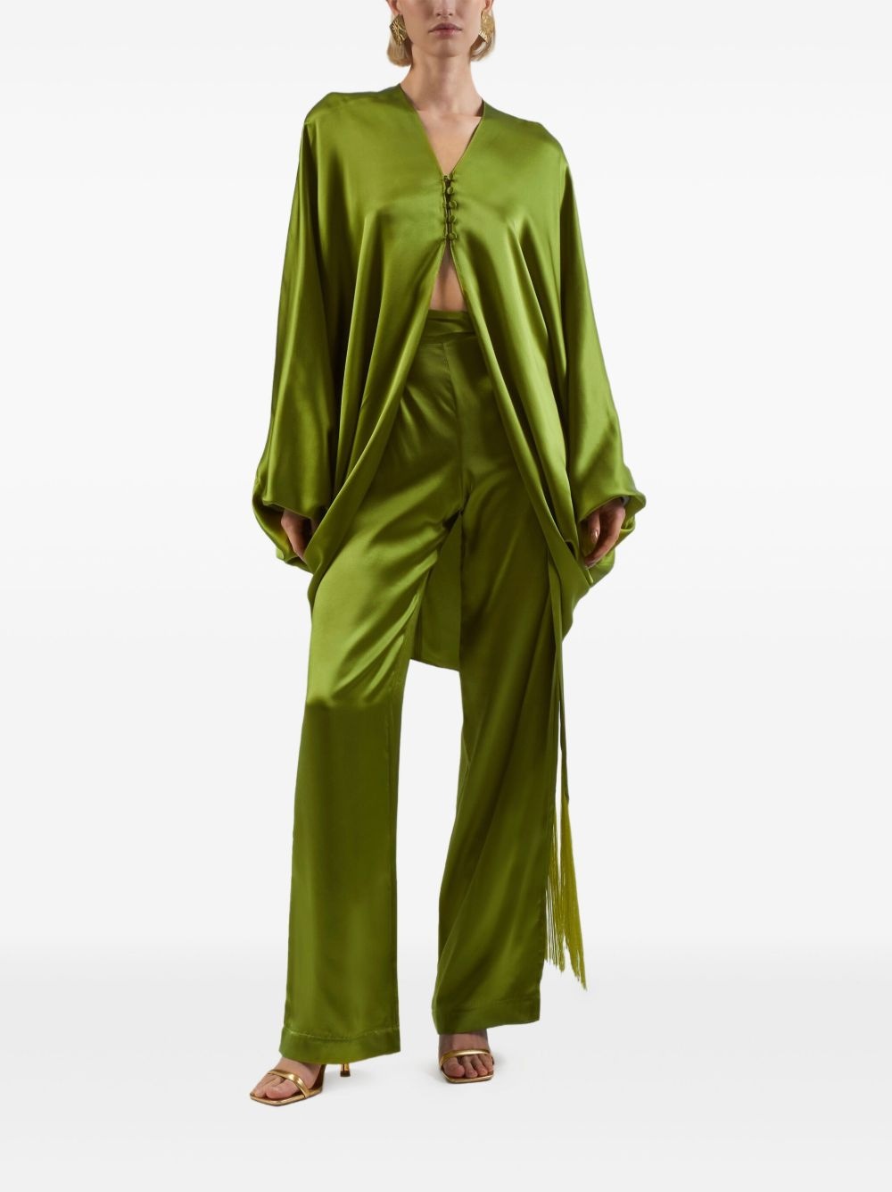 Azores button-front balloon-sleeve blouse - 2