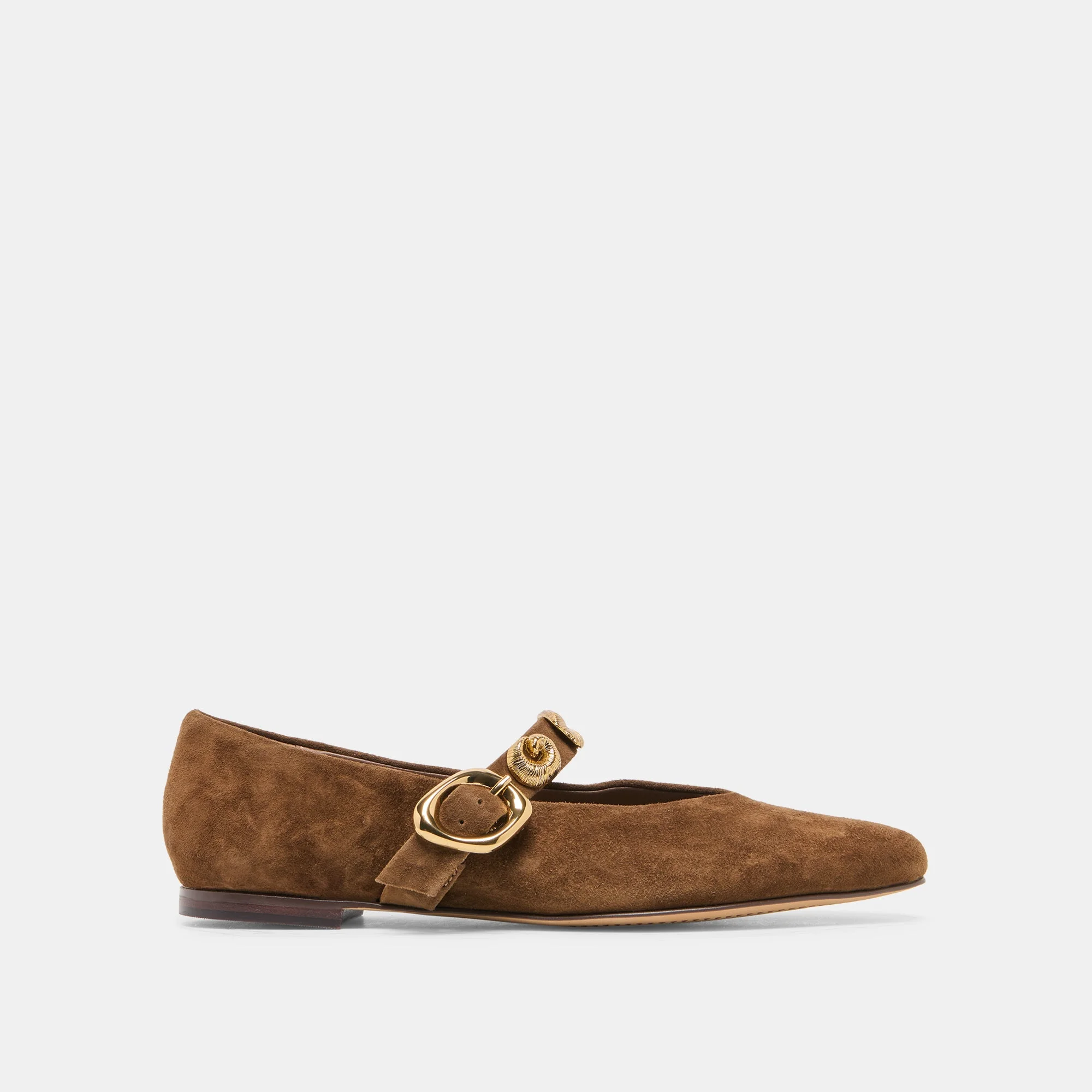 LOREE BALLET FLATS CHESTNUT SUEDE - 1