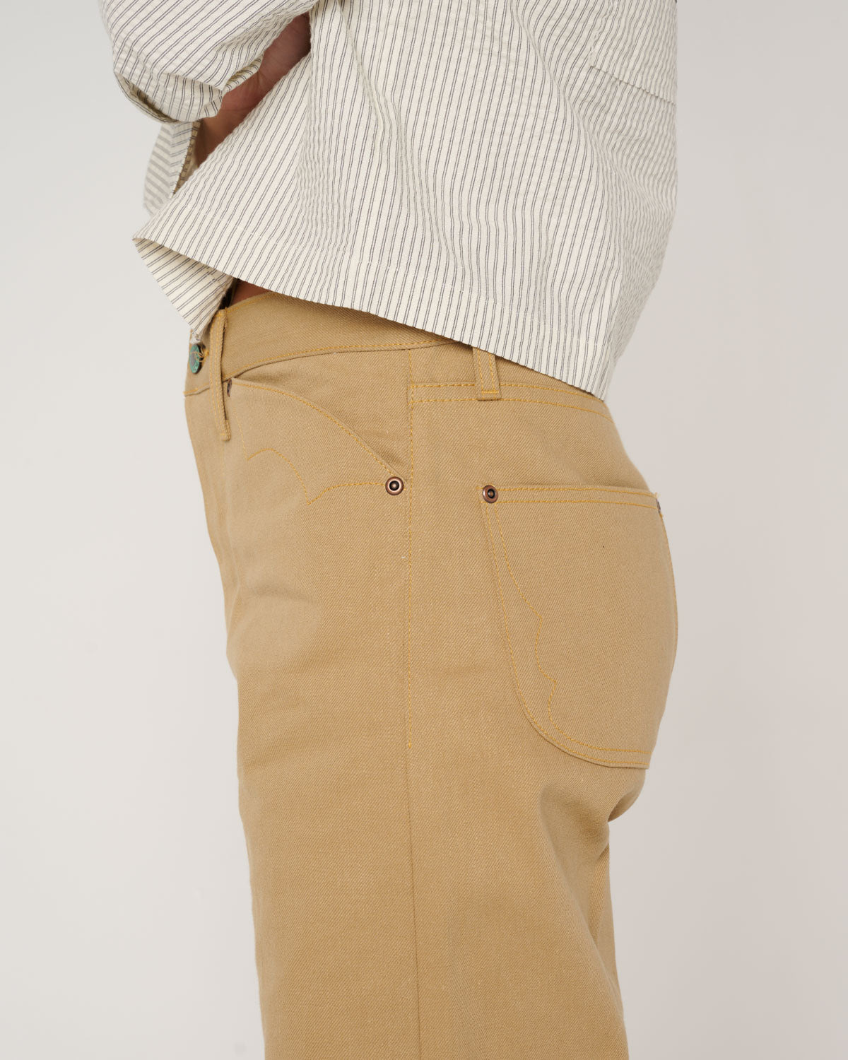 Type 00 13.5oz Selvedge Bull Denim - Tan - 13