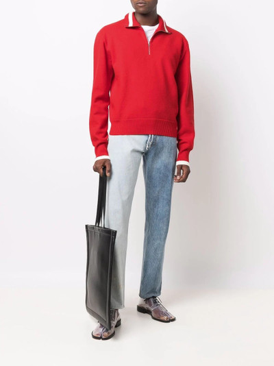 Maison Margiela four-stitch zipped jumper outlook