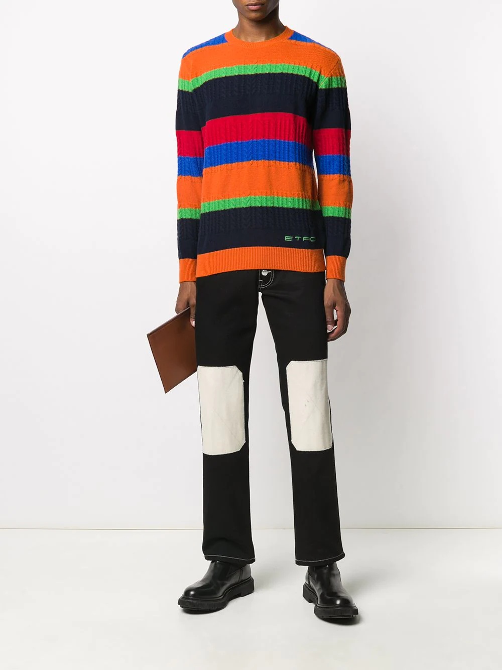 striped wool jumper - 2