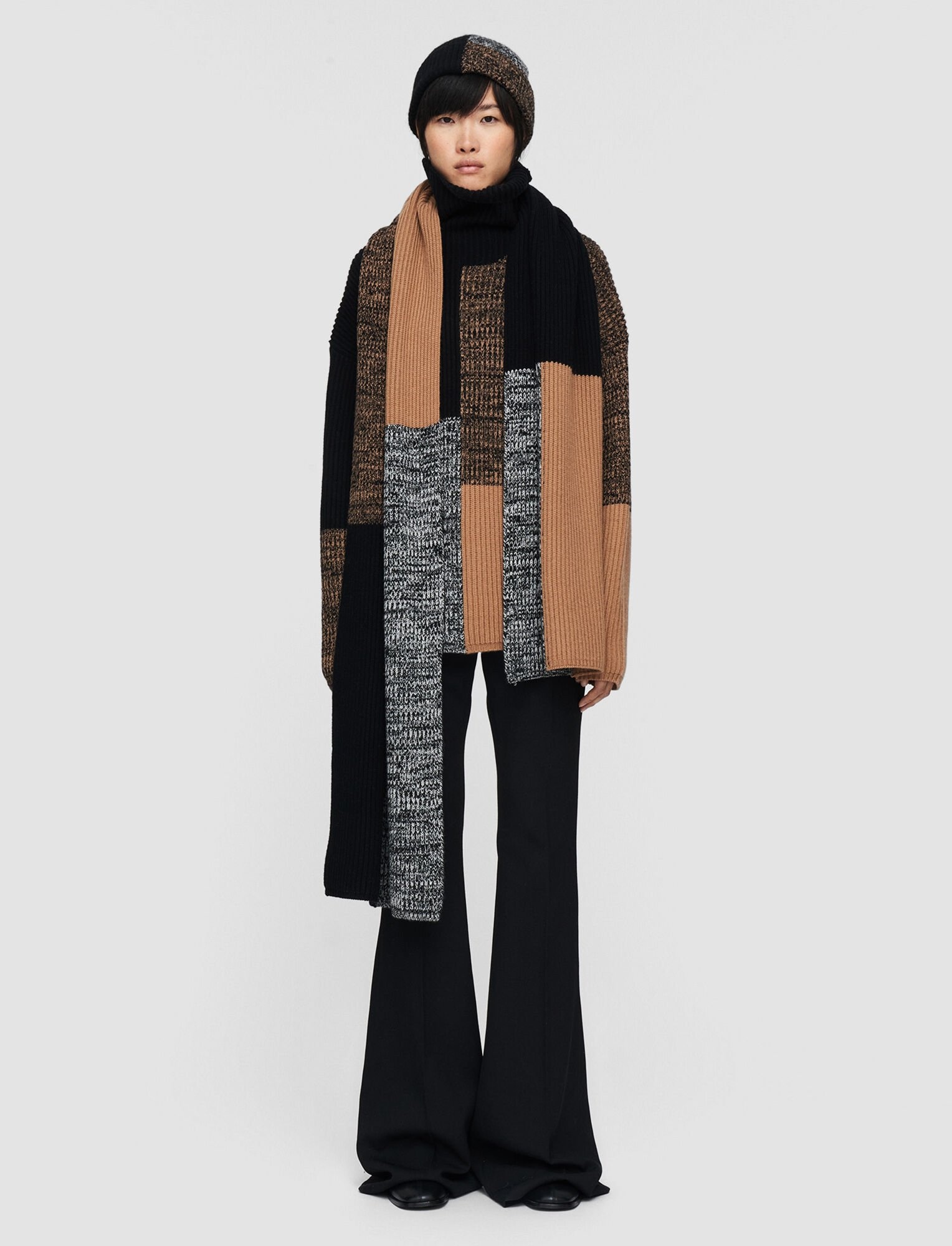 Merino Collage High Neck Jumper - 2
