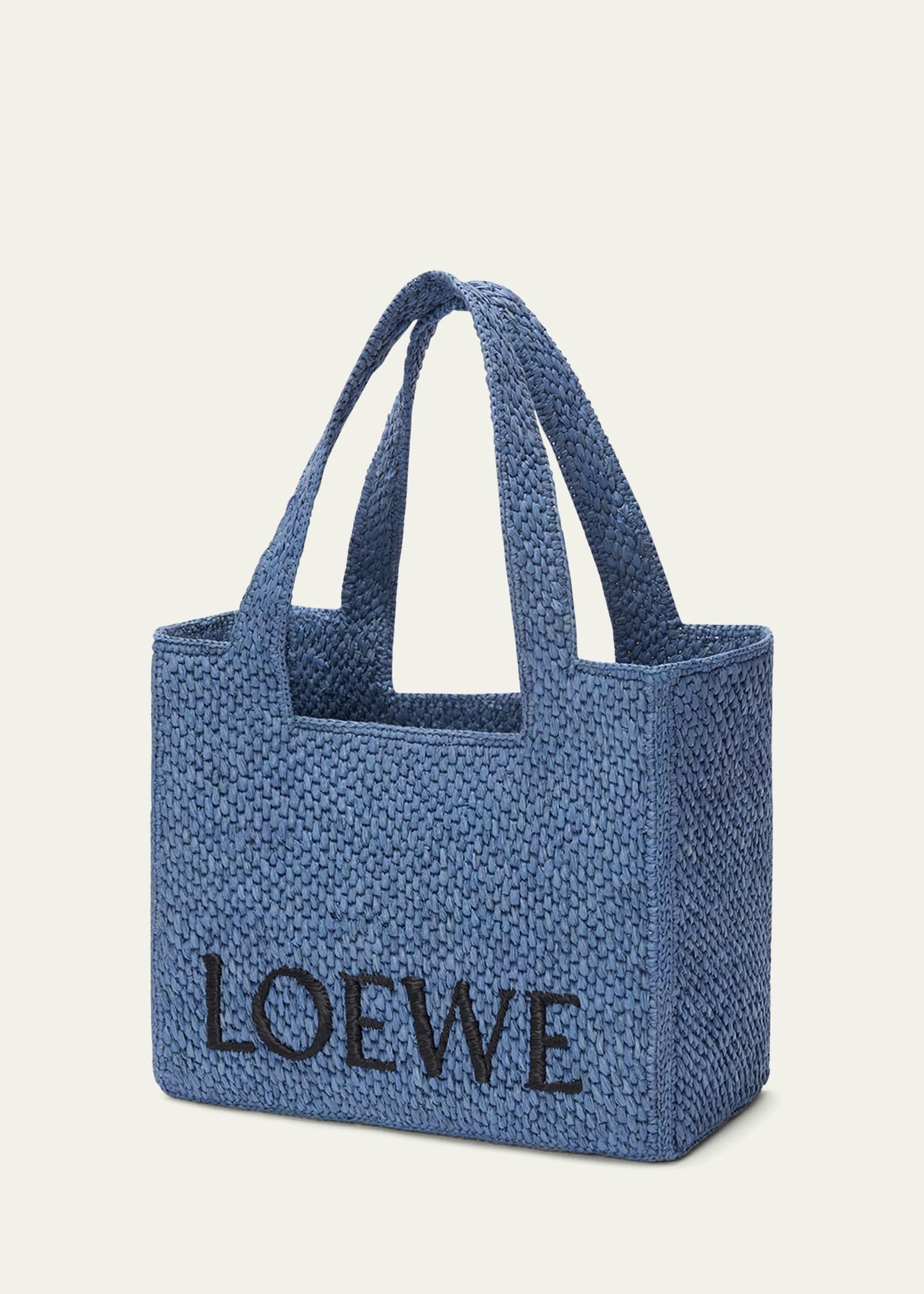 Logo Medium Tote Bag in Raffia - 3