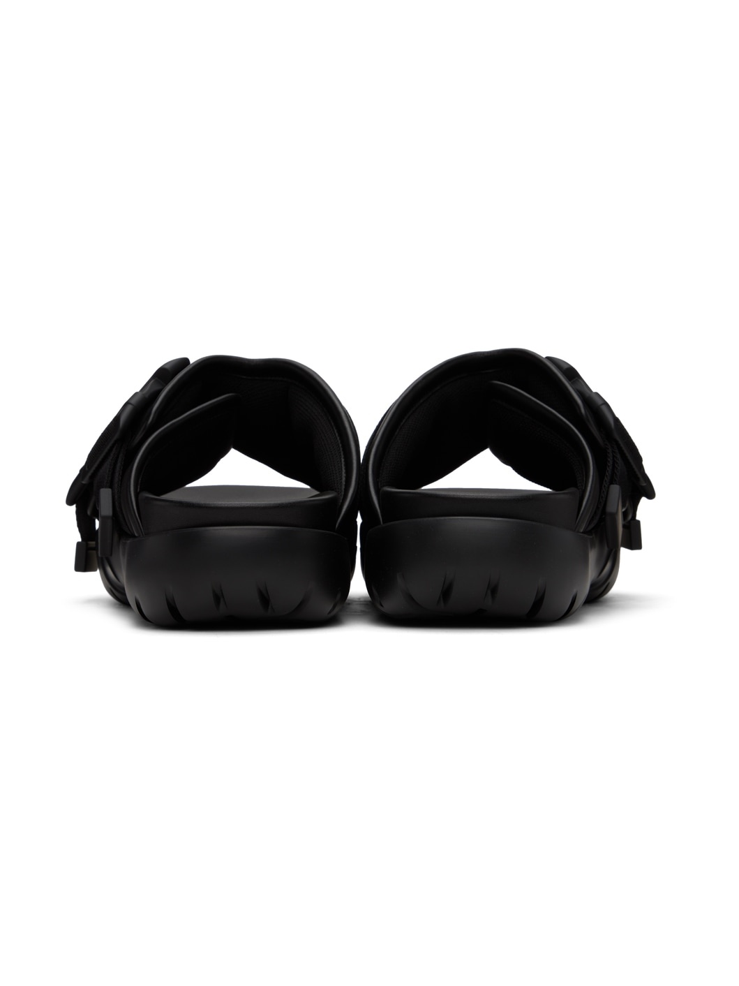 Black Snap Slide Sandals - 2