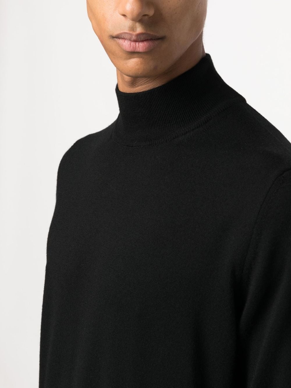 high-neck virgin-wool jumper - 5