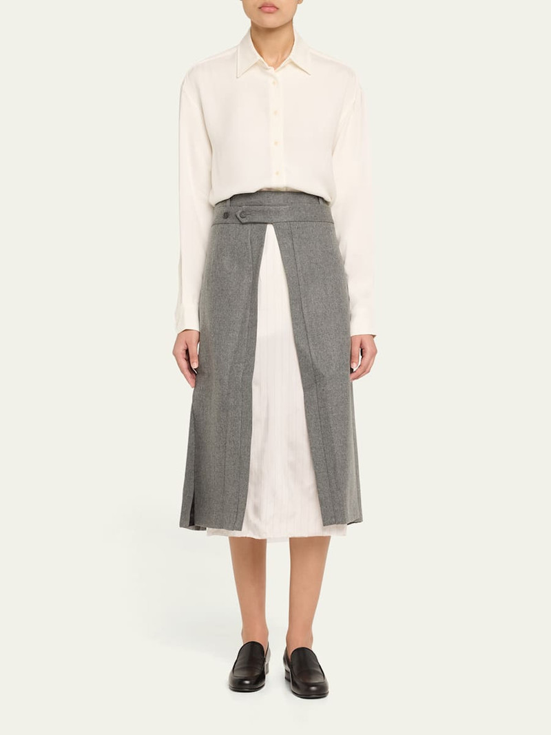 BETTTER Andes Apron Wool Midi Skirt outlook