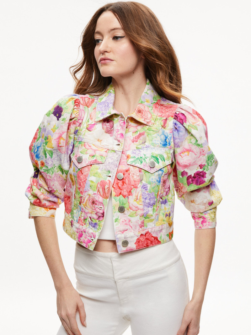 LANA PUFFED SLEEVE DENIM JACKET 1