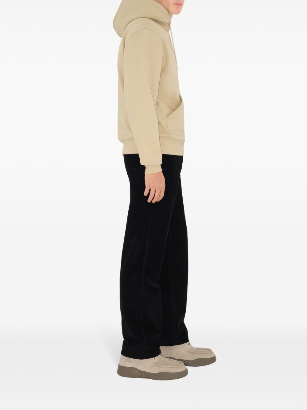 check-patch cotton hoodie - 3