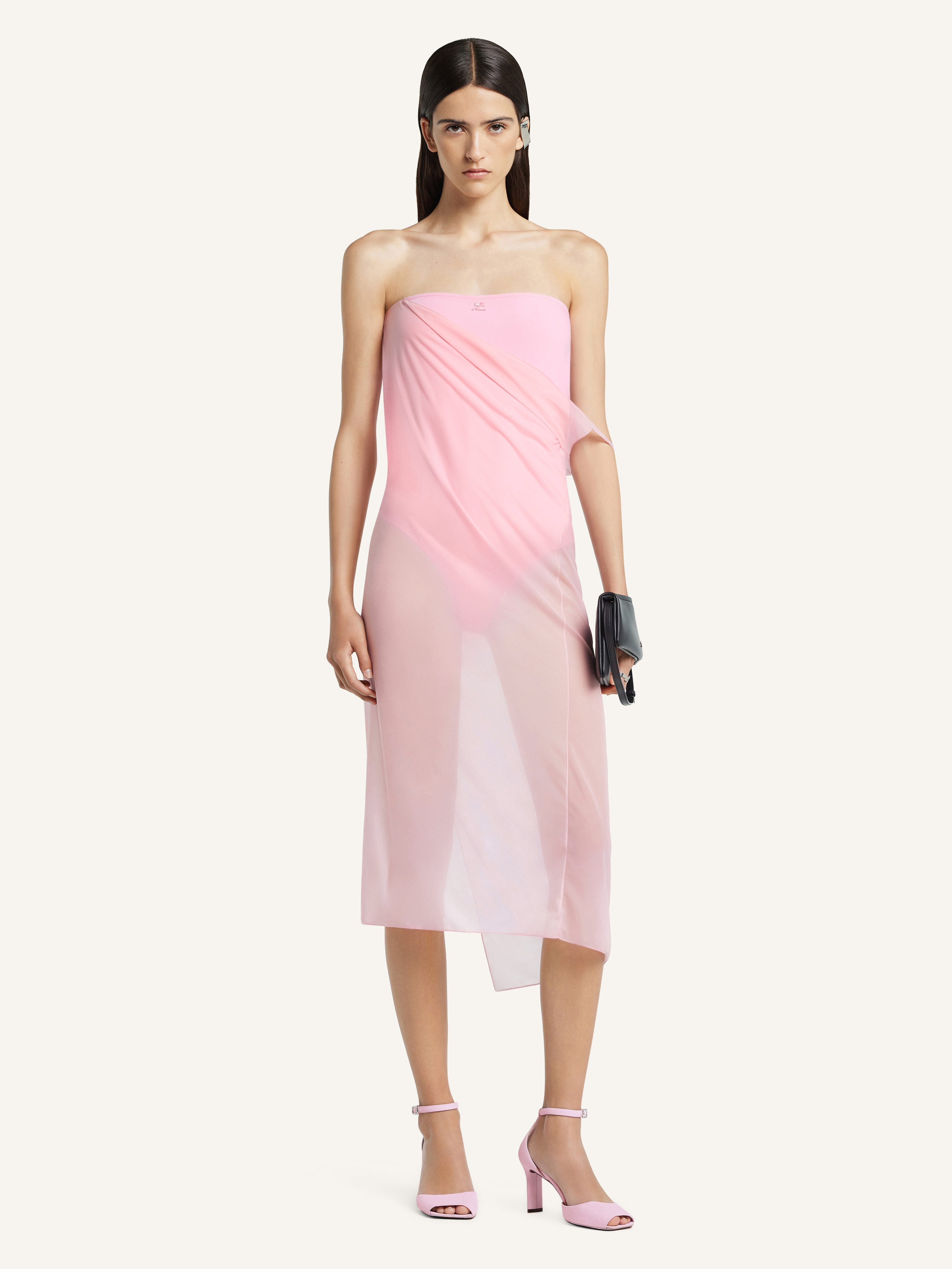 DRAPED JERSEY BUSTIER DRESS - 2