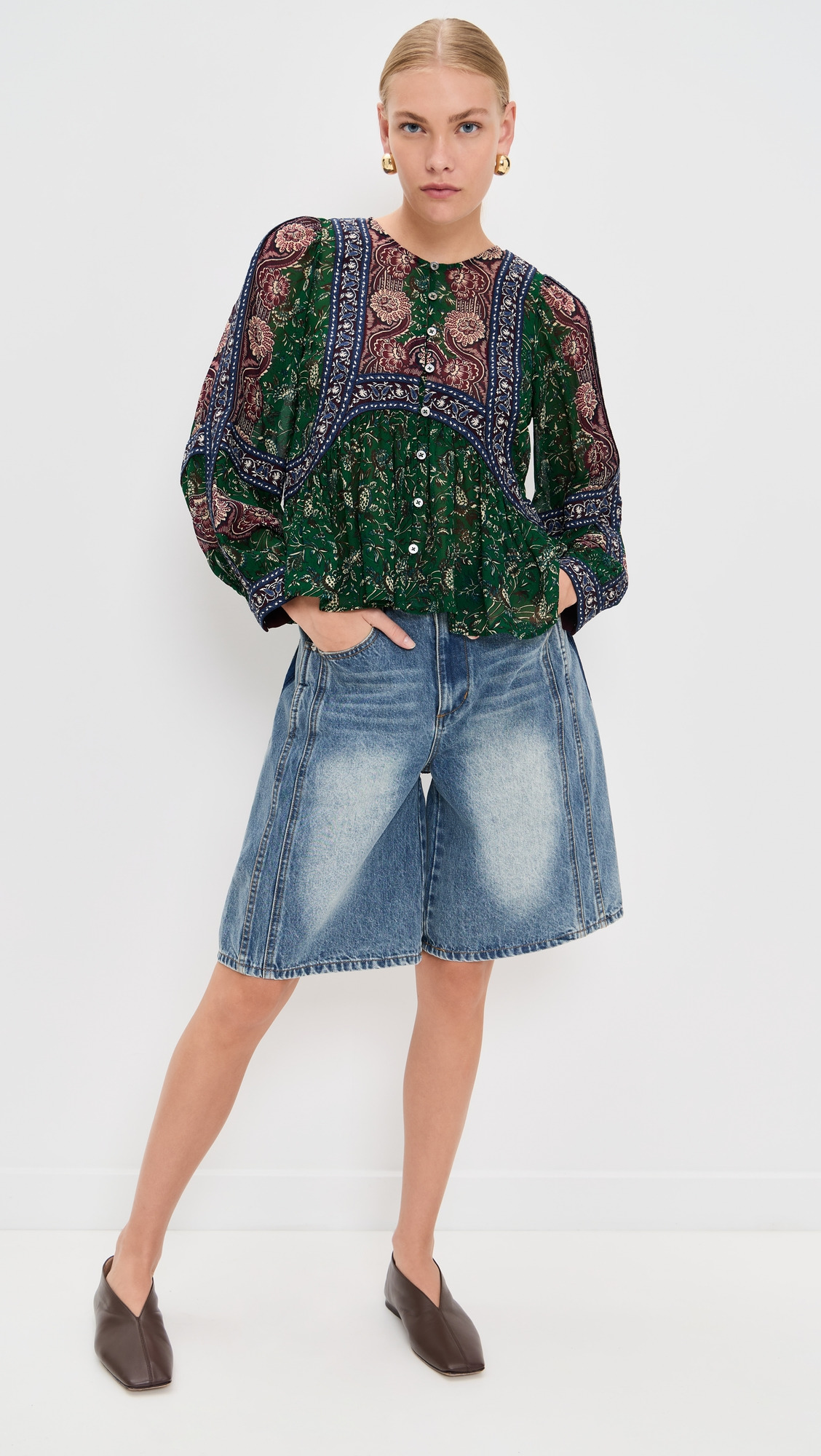 Melba Print Long Sleeve Top - 4