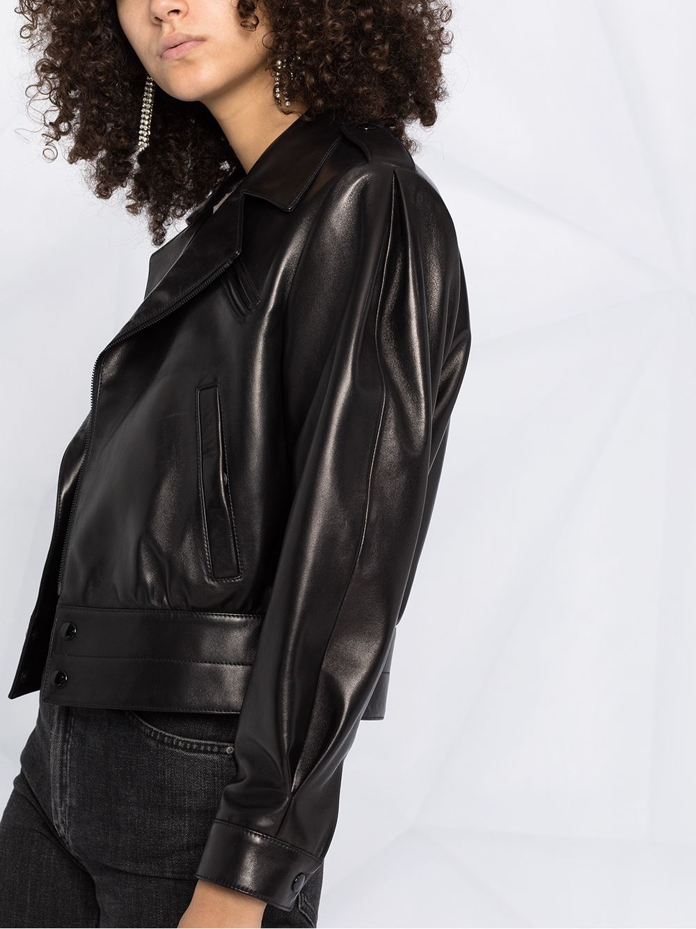 leather biker jacket - 3