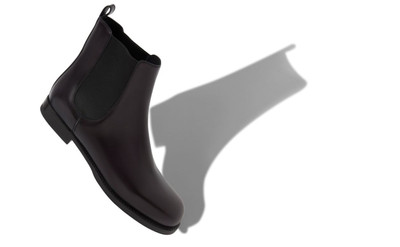 Manolo Blahnik Black Calf Leather Chelsea Boots outlook