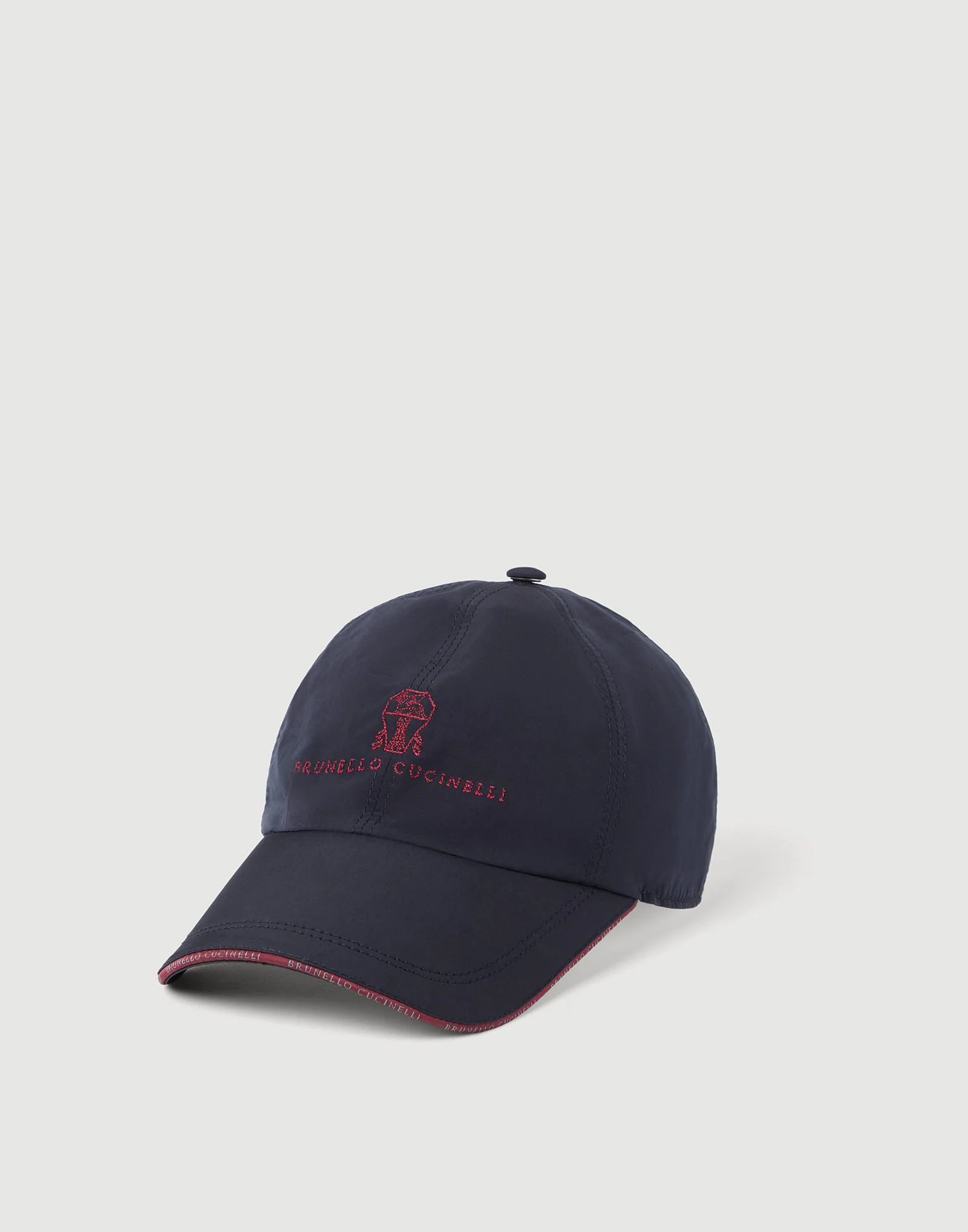 Water-resistant microfiber baseball cap with embroidered logo - 1