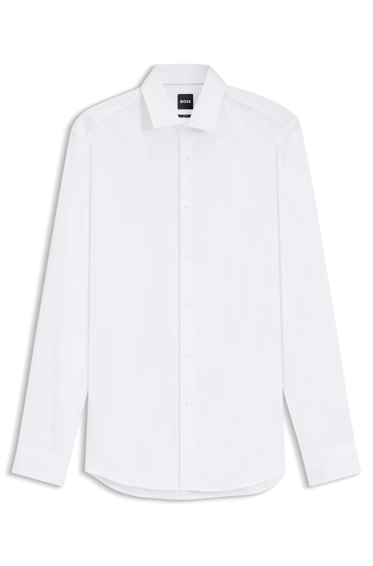 SLIM-FIT COTTON SHIRT WITH MINI MONOGRAM JACQUARD - 1