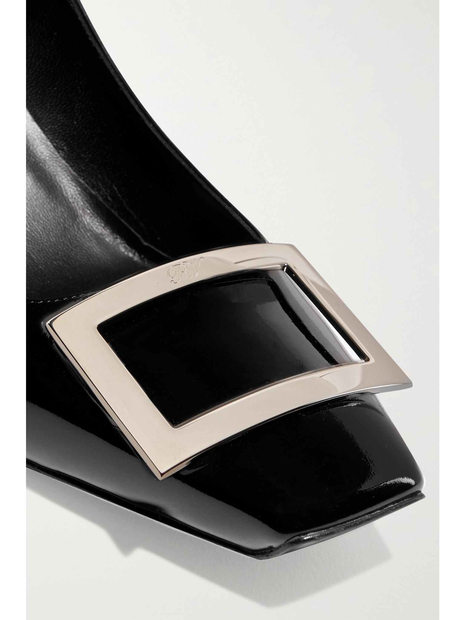 Belle Vivier Trompette 70 patent-leather pumps Black - 4