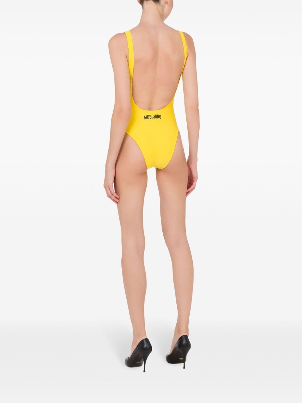 smiley face-motif swimsuit - 4