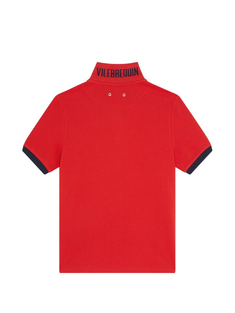 Vilebrequin contrast-trim polo-collar T-shirt outlook
