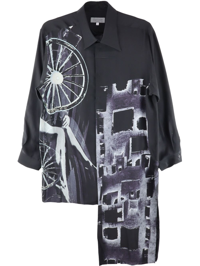graphic-print overshirt 1