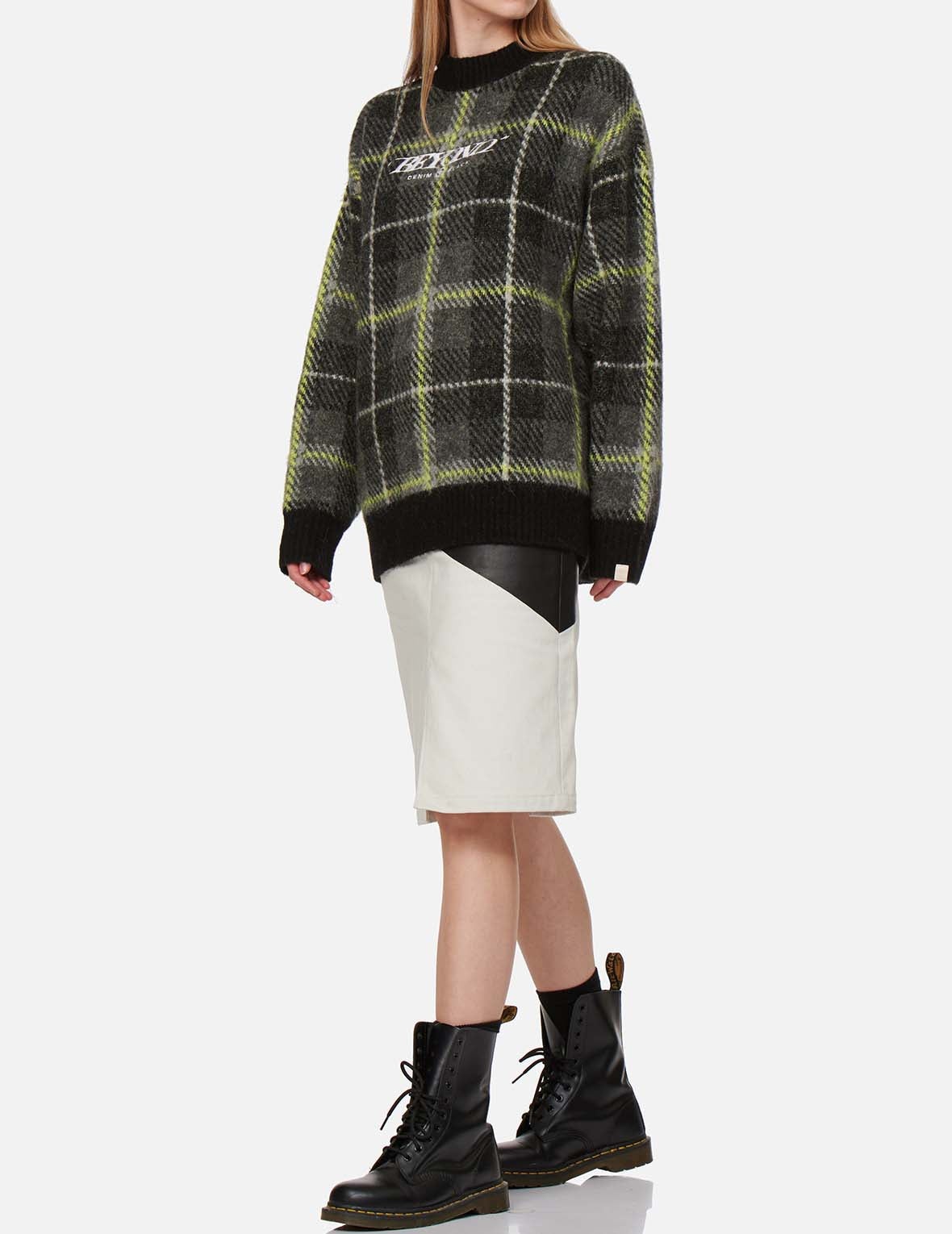 Checked Knitted Sweater - 5