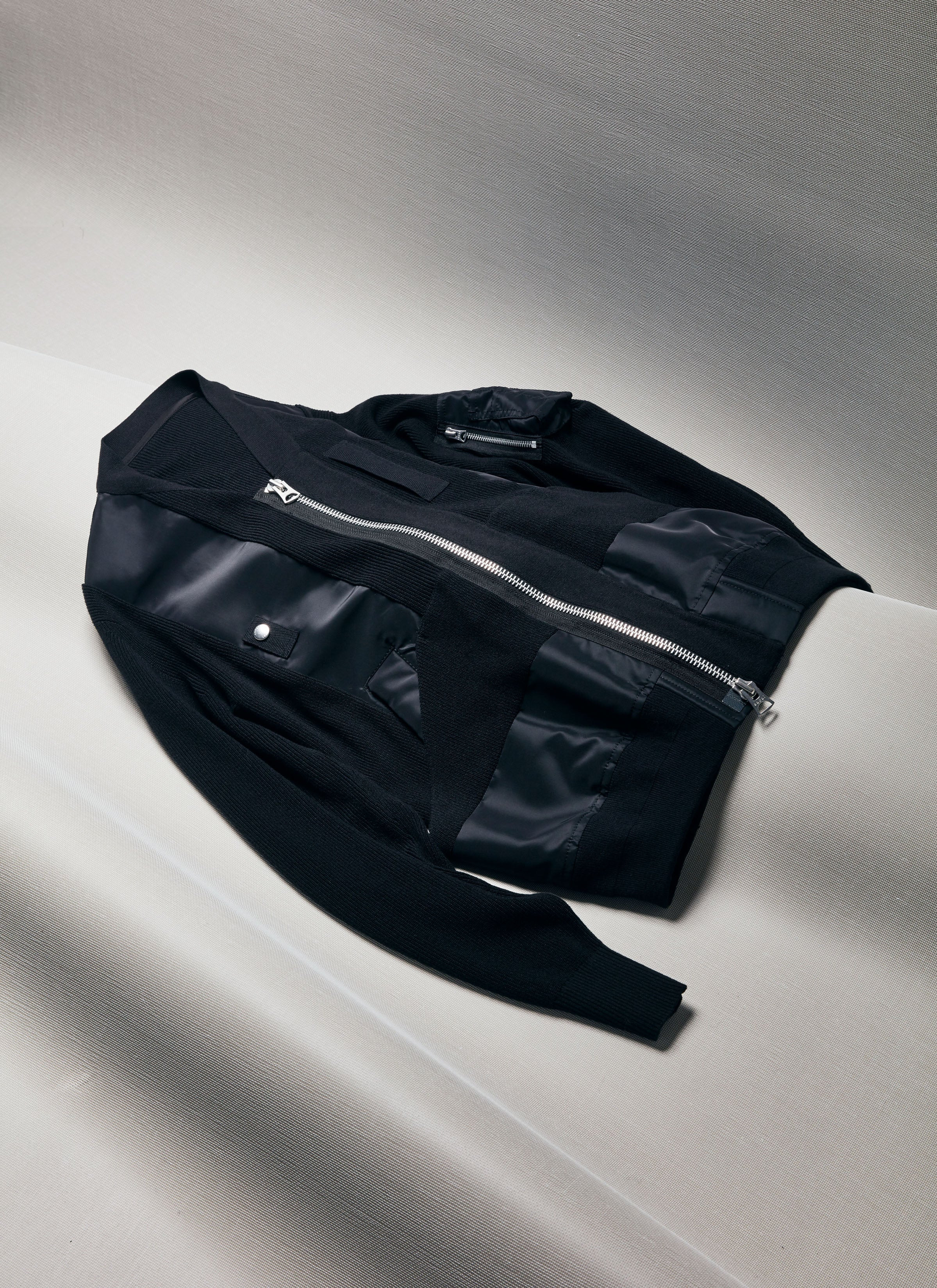 Nylon Twill x  Knit Blouson - 2