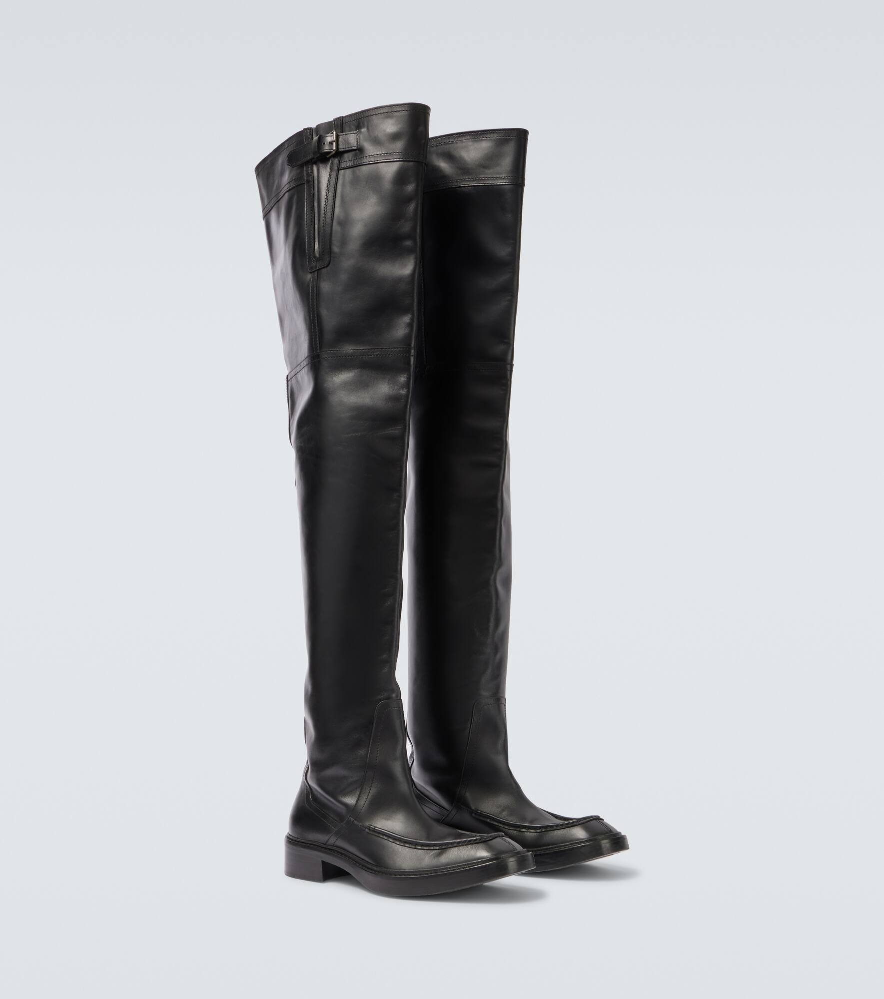 Joe leather over-the-knee boots - 4