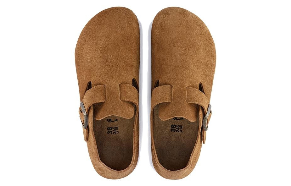 (WMNS) Birkenstock London Suede Leather Narrow Fit 'Mink' 1023650 - 4