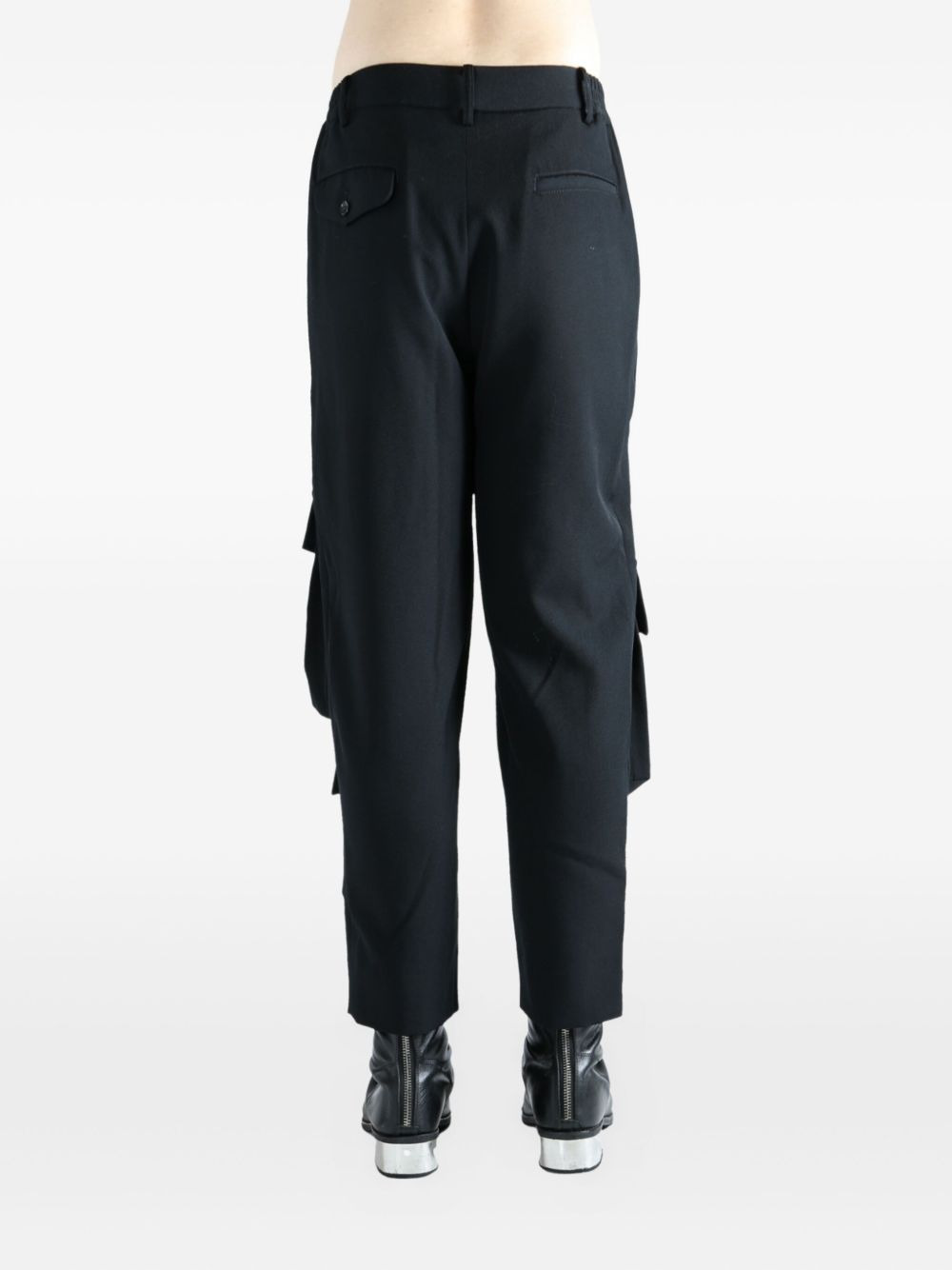 multiple-pocket wool trousers - 4